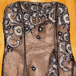 Jovani black/sheer beaded dress. Size 2.